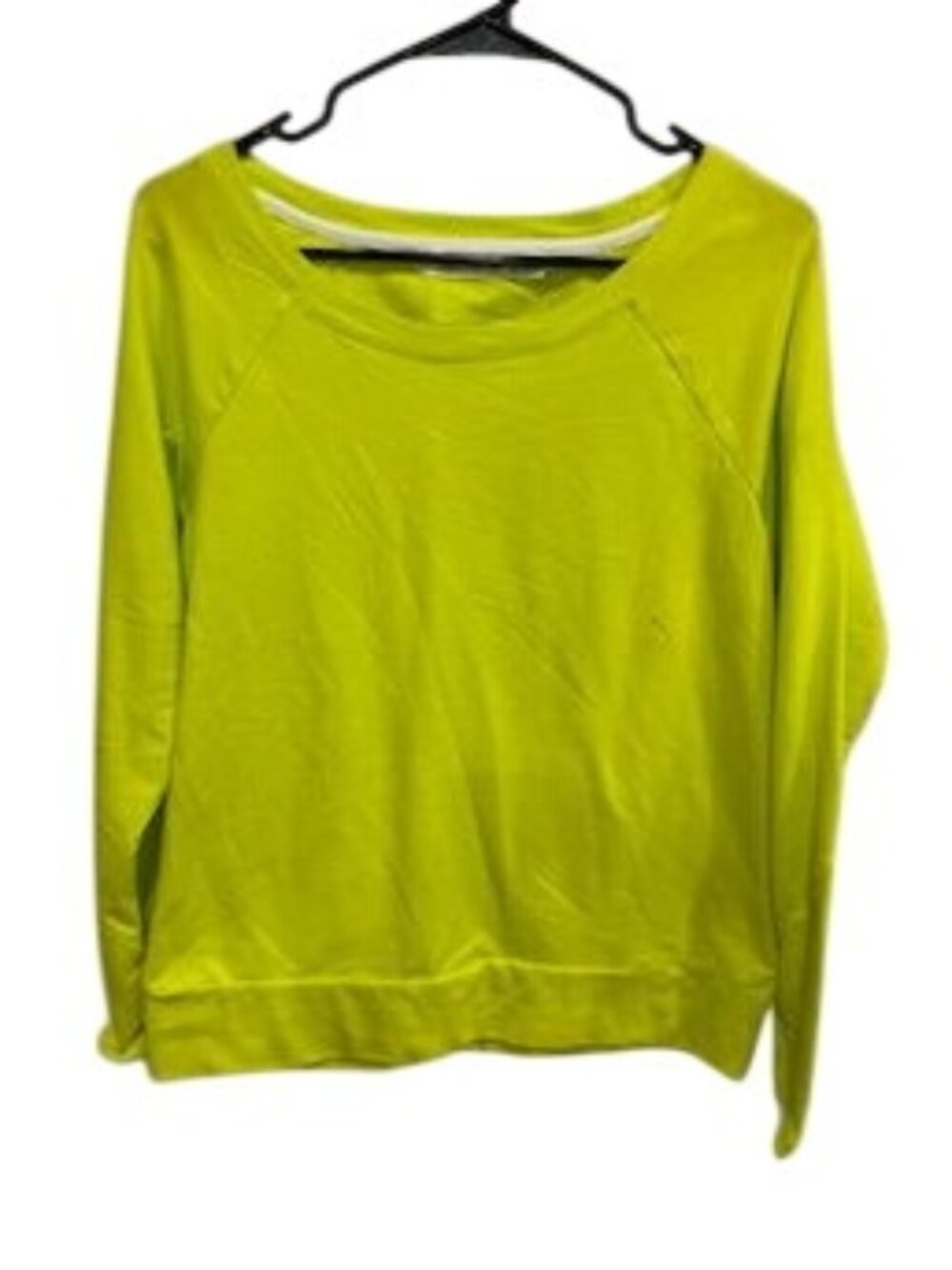 Kyodan Medium Neon Yellow Open Back Sweatshirt Cotton Blend Cozycore Soft Life